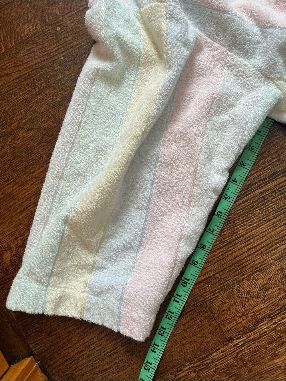 Ashley Taylor size 2X wide stripe pastel cotton tie front robe
